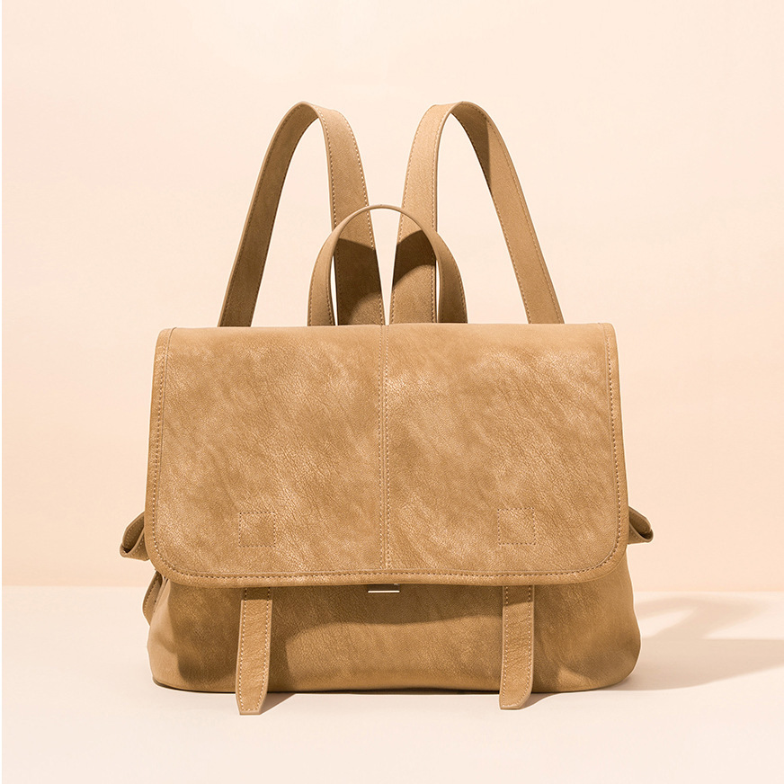 Leather Work Rucksack - Женский винтажный рюкзак из натуральной кожи,