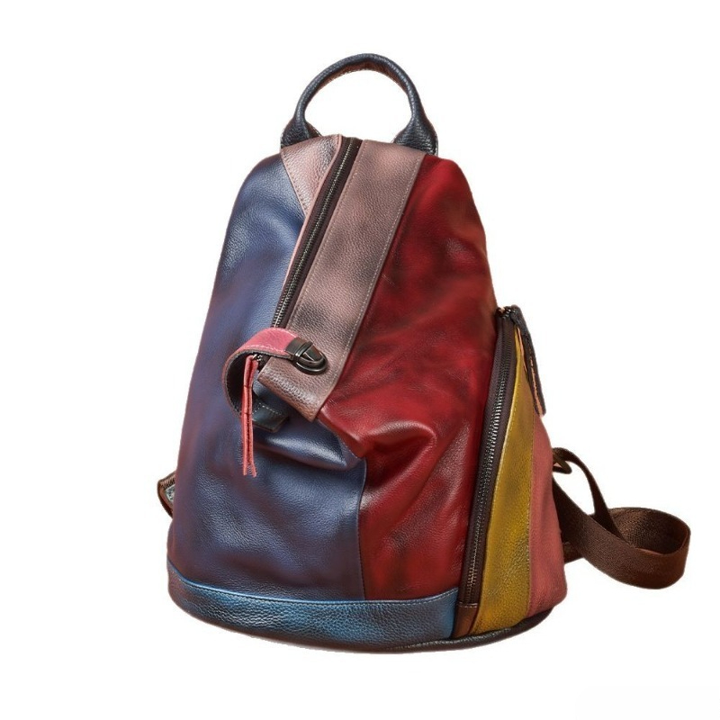 Leather Work Womens Backpack - Винтажный элегантный рабочий рюкзак для женщин,