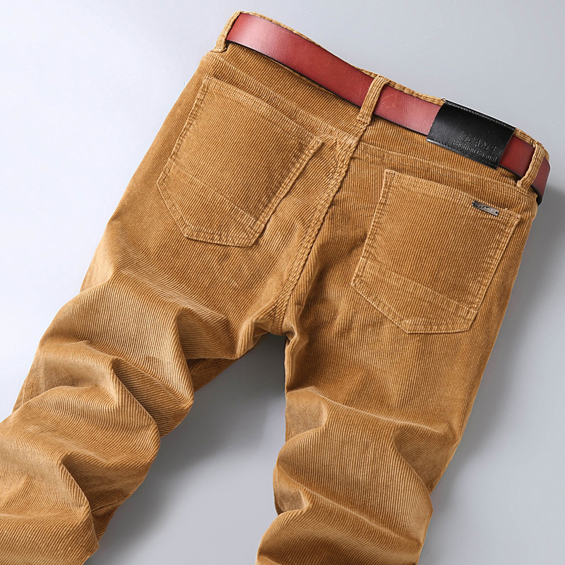 Leather Work Pants - Хлопковые вельветовые повседневные брюки, мужские осенние