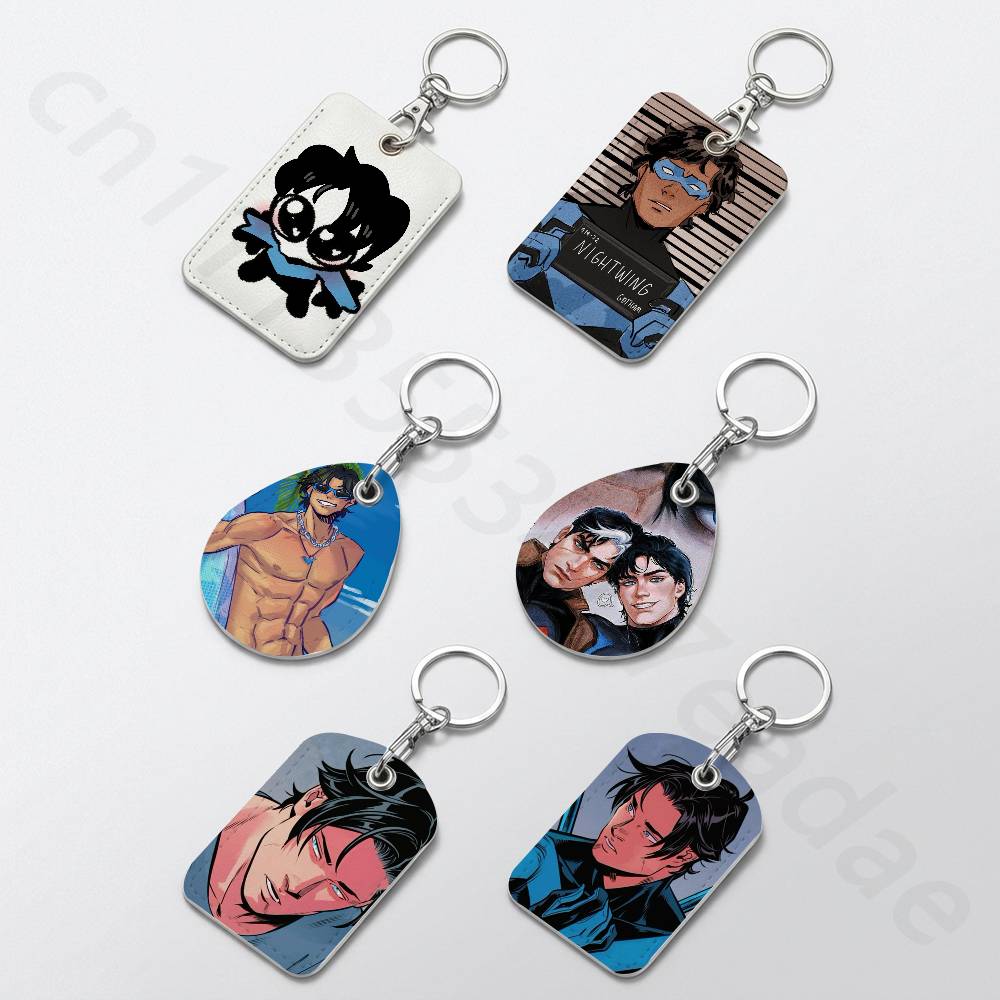 Leather Work - Симпатичный брелок-держатель D-Dick Grayson для банковских,