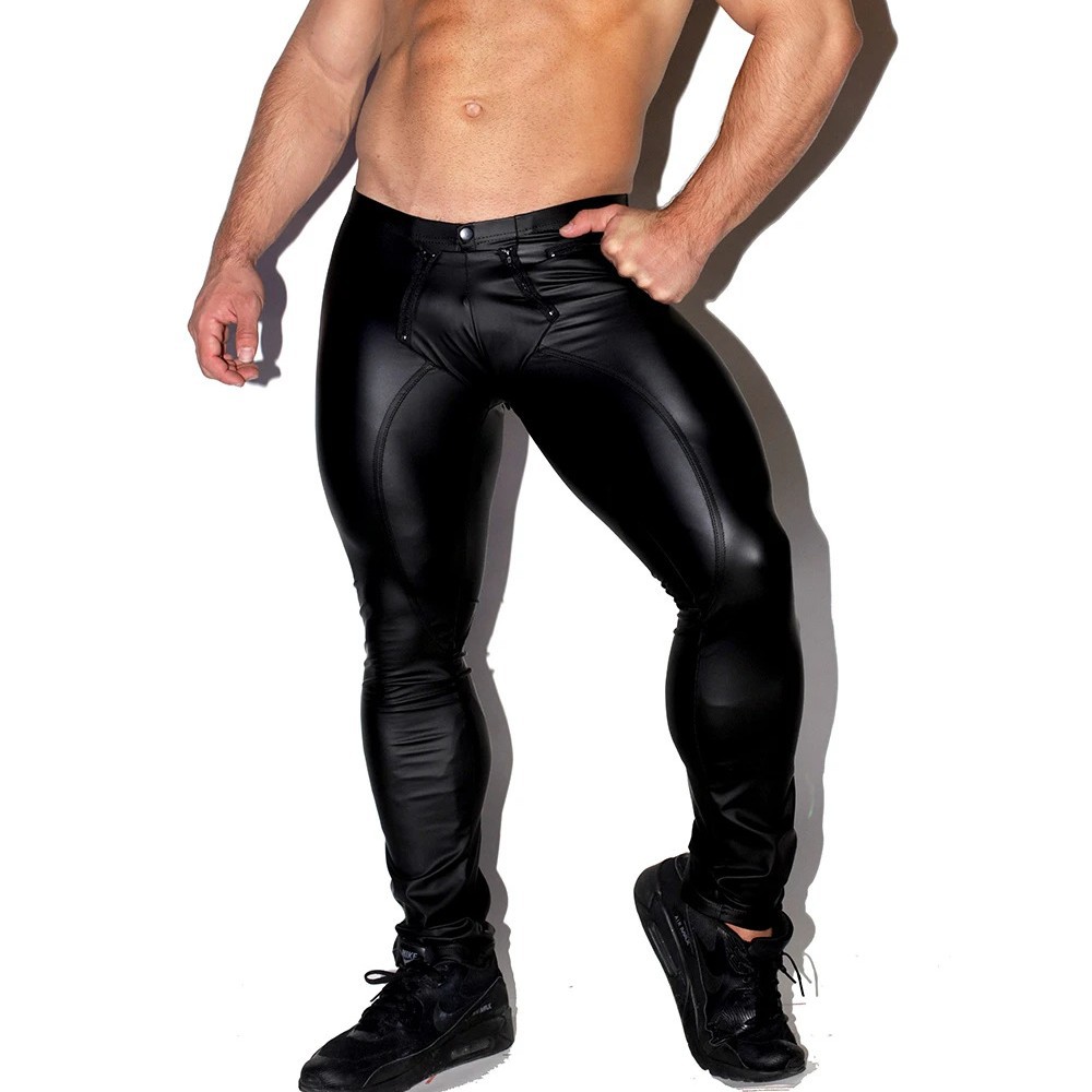 Мужские блестящие колготки из  – обзор и цена Leather Work Pants