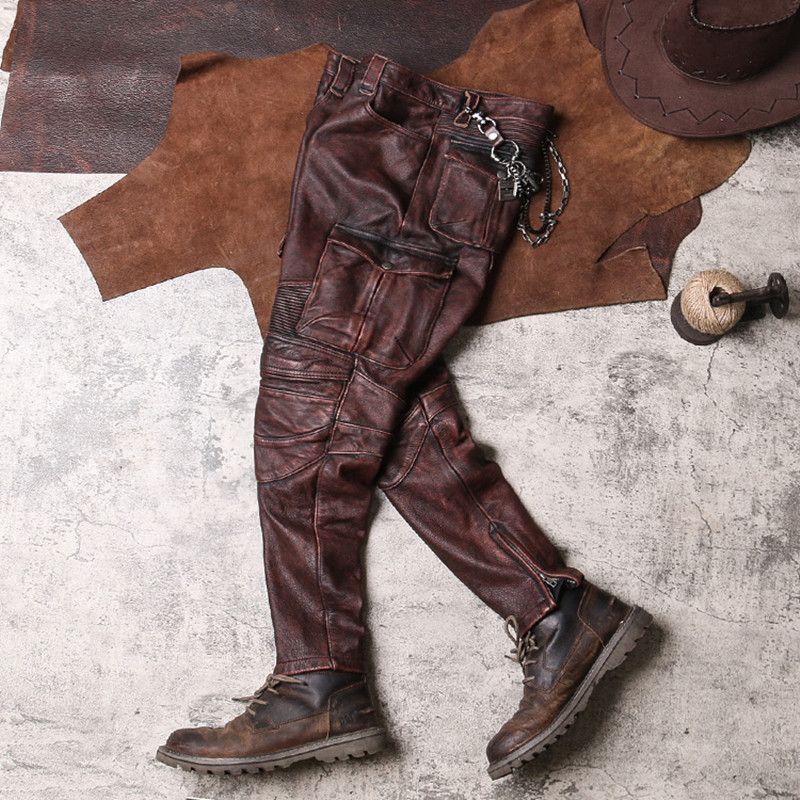 Мужские байкерские брюки из на – обзор и цена Leather Work Pants