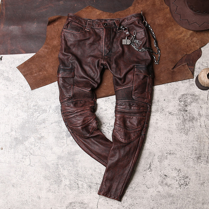 Мужские байкерские брюки из на – обзор и цена Leather Work Pants
