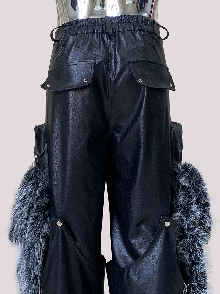 Nerazzurri весна осень крутой  – обзор и цена Leather Work Pants