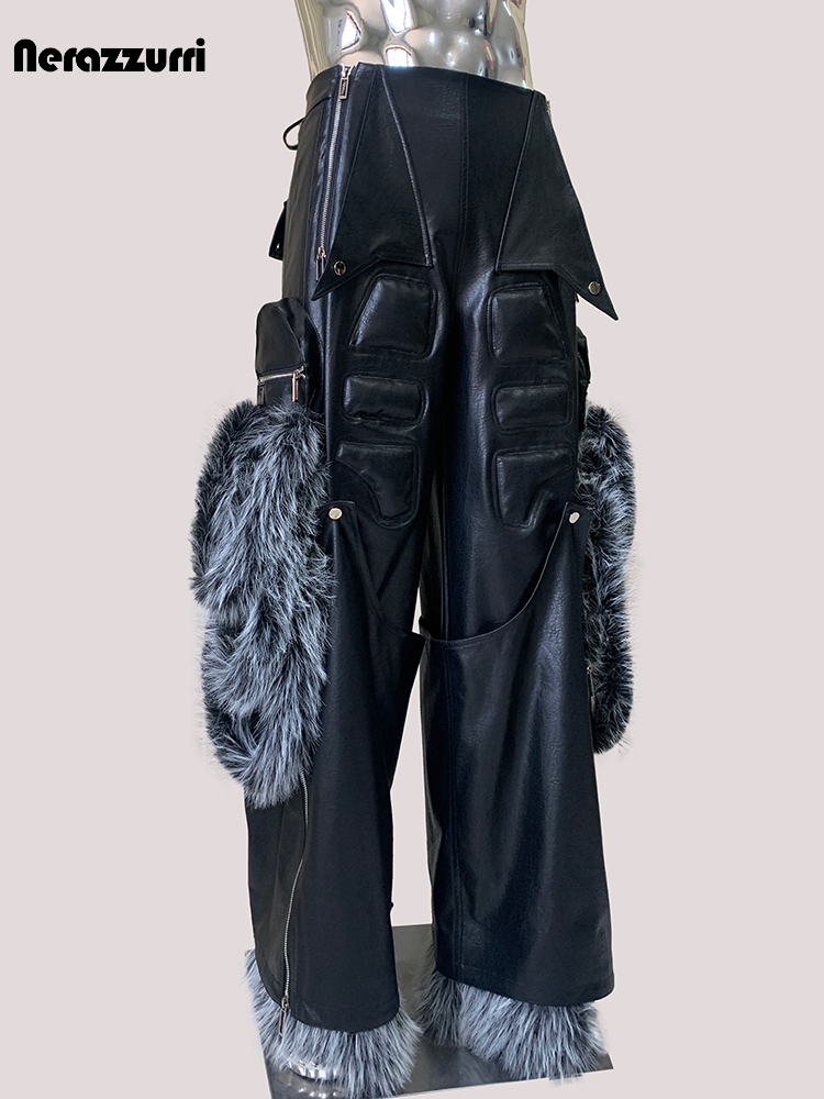 Nerazzurri весна осень крутой  – обзор и цена Leather Work Pants
