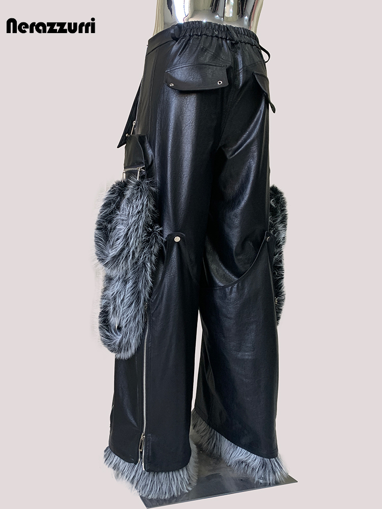 Nerazzurri весна осень крутой  – обзор и цена Leather Work Pants